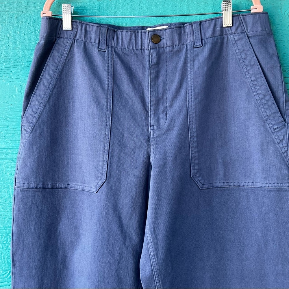 CASLON UTILITY CARGO TWILL WIDE LEG BLUE PANTS SIZE 14 NEW - Picture 3 of 8